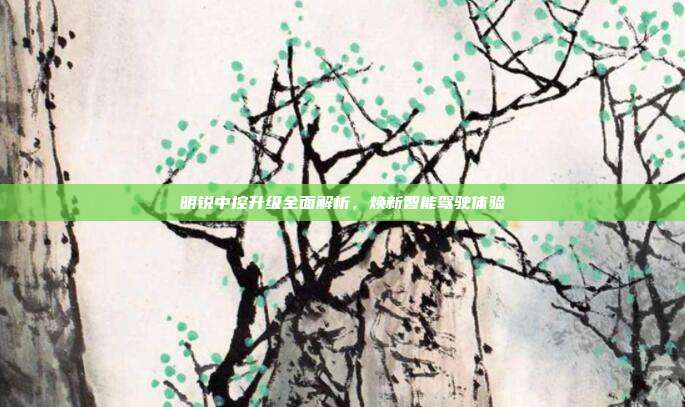 明锐中控升级全面解析，焕新智能驾驶体验
