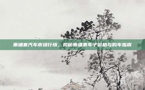柬埔寨汽车市场行情，揭秘柬埔寨车子价格与购车指南