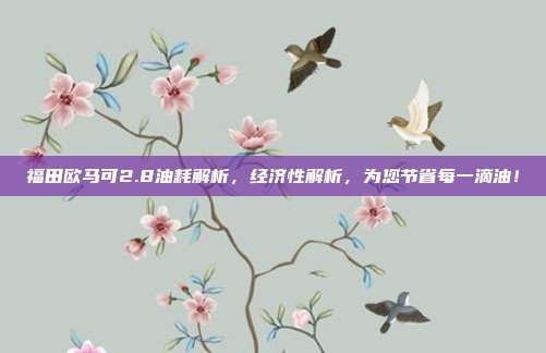 福田欧马可2.8油耗解析，经济性解析，为您节省每一滴油！