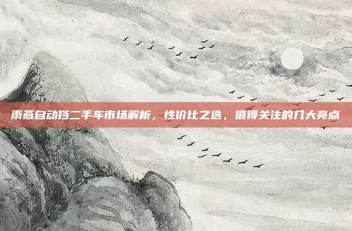 雨燕自动挡二手车市场解析，性价比之选，值得关注的几大亮点