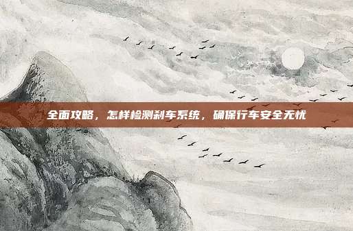 全面攻略，怎样检测刹车系统，确保行车安全无忧