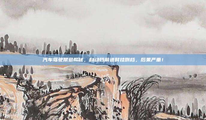 汽车驾驶禁忌揭秘，自动挡前进时挂倒档，后果严重！