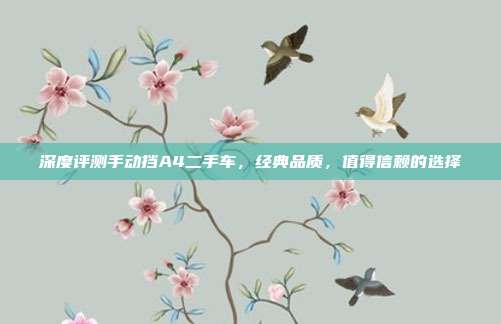 深度评测手动挡A4二手车，经典品质，值得信赖的选择