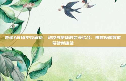 奇瑞A516中控解析，科技与便捷的完美结合，带你领略智能驾驶新体验