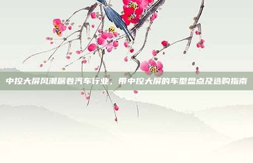 中控大屏风潮席卷汽车行业，带中控大屏的车型盘点及选购指南