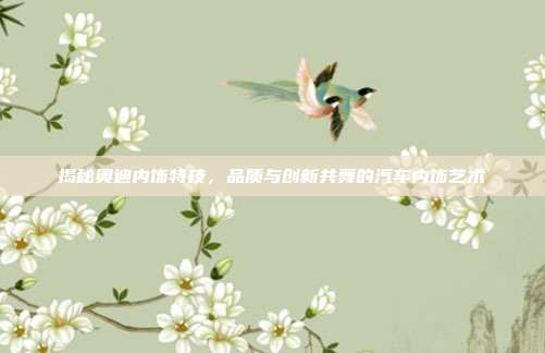 揭秘奥迪内饰特技，品质与创新共舞的汽车内饰艺术