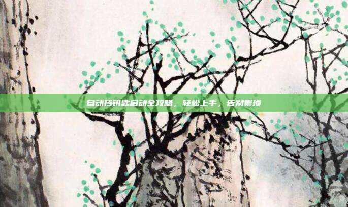 自动挡钥匙启动全攻略，轻松上手，告别繁琐