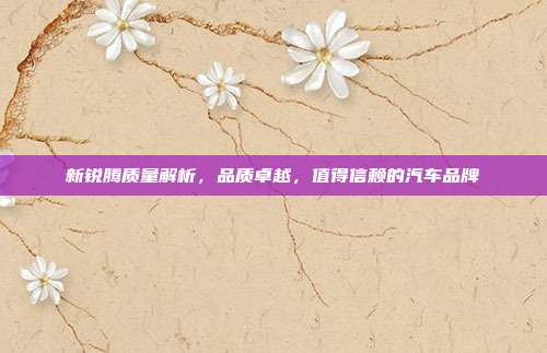 新锐腾质量解析，品质卓越，值得信赖的汽车品牌