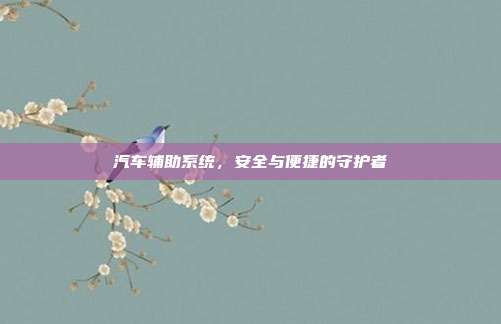 汽车辅助系统，安全与便捷的守护者