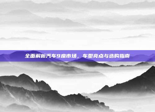 全面解析汽车9座市场，车型亮点与选购指南