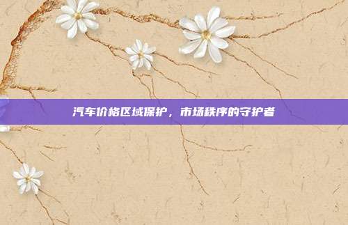 汽车价格区域保护，市场秩序的守护者
