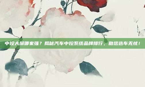 中控大屏哪家强？揭秘汽车中控系统品牌排行，助您选车无忧！