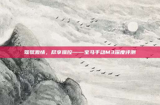 驾驭激情，尽享操控——宝马手动M3深度评测