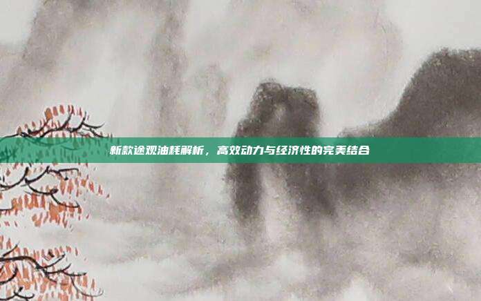 新款途观油耗解析，高效动力与经济性的完美结合