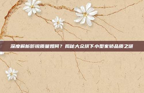 深度解析昕锐质量如何？揭秘大众旗下小型家轿品质之谜
