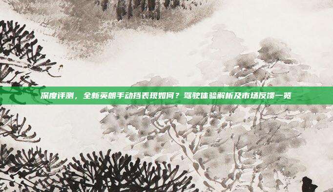 深度评测，全新英朗手动挡表现如何？驾驶体验解析及市场反馈一览