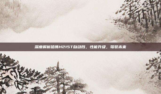 深度解析哈佛H215T自动挡，性能升级，驾驭未来