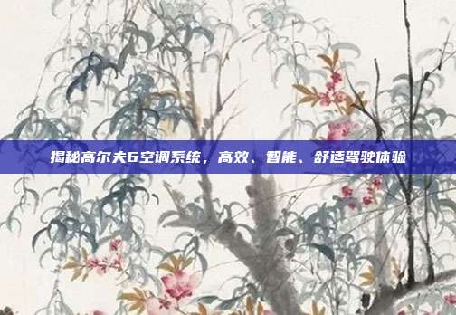 揭秘高尔夫6空调系统，高效、智能、舒适驾驶体验