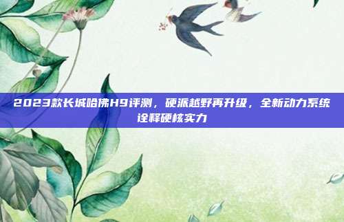 2023款长城哈佛H9评测，硬派越野再升级，全新动力系统诠释硬核实力