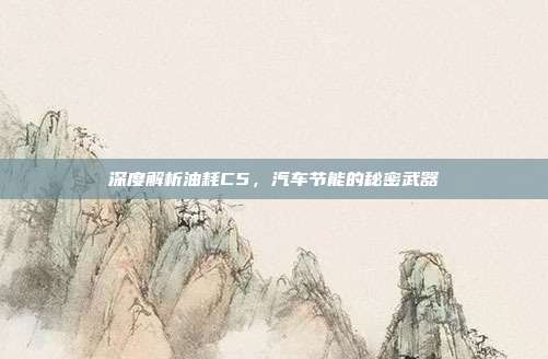 深度解析油耗C5，汽车节能的秘密武器