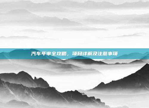 汽车年审全攻略，项目详解及注意事项