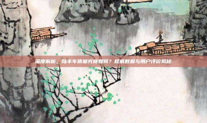 深度解析，陆丰车质量究竟如何？权威数据与用户评价揭秘