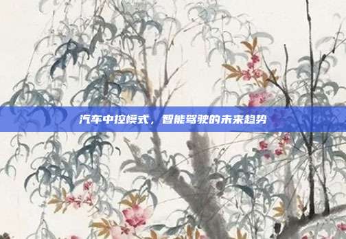 汽车中控模式，智能驾驶的未来趋势