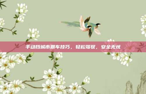 手动挡城市跟车技巧，轻松驾驭，安全无忧