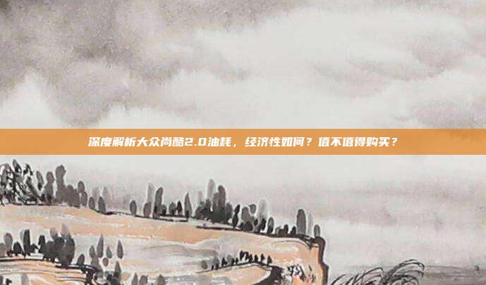 深度解析大众尚酷2.0油耗，经济性如何？值不值得购买？