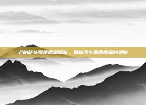 老帕萨特整备质量解析，揭秘汽车整备质量的奥秘