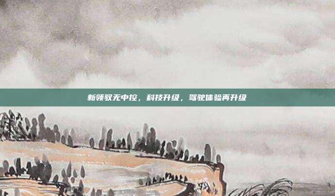 新领驭无中控，科技升级，驾驶体验再升级
