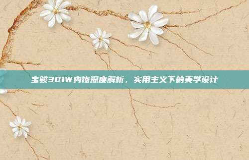 宝骏301W内饰深度解析，实用主义下的美学设计