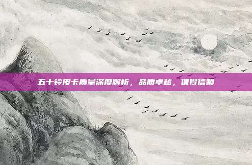 五十铃皮卡质量深度解析，品质卓越，值得信赖