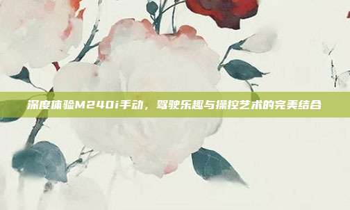 深度体验M240i手动，驾驶乐趣与操控艺术的完美结合