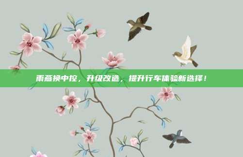 雨燕换中控，升级改造，提升行车体验新选择！