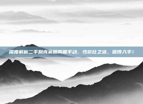 深度解析二手别克英朗两厢手动，性价比之选，值得入手！