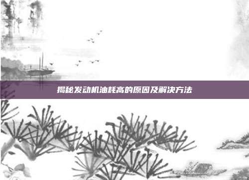 揭秘发动机油耗高的原因及解决方法