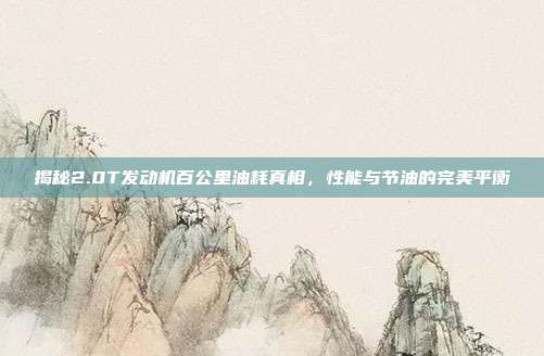揭秘2.0T发动机百公里油耗真相，性能与节油的完美平衡