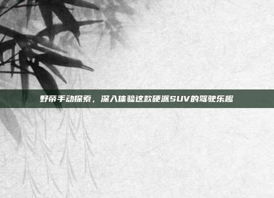 野帝手动探索，深入体验这款硬派SUV的驾驶乐趣