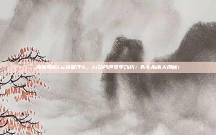 深度解析1.6排量汽车，自动挡还是手动挡？购车指南大揭秘！