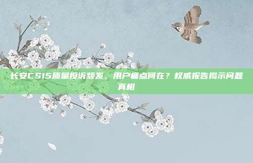 长安CS15质量投诉频发，用户痛点何在？权威报告揭示问题真相