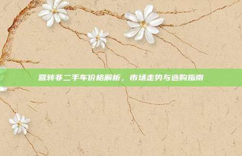 营转非二手车价格解析，市场走势与选购指南