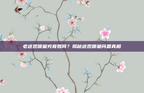 老途观质量究竟如何？揭秘途观质量问题真相