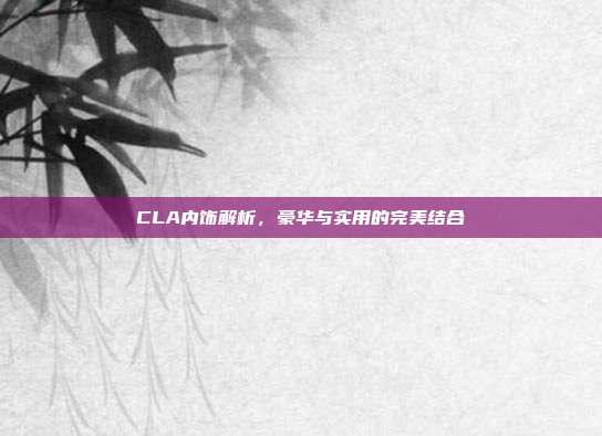 CLA内饰解析，豪华与实用的完美结合