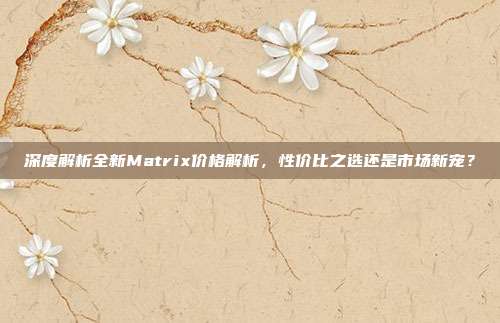 深度解析全新Matrix价格解析，性价比之选还是市场新宠？