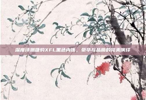 深度评测捷豹XFL黑色内饰，豪华与品质的完美演绎