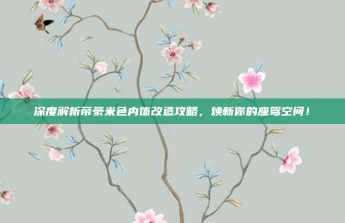 深度解析帝豪米色内饰改造攻略，焕新你的座驾空间！