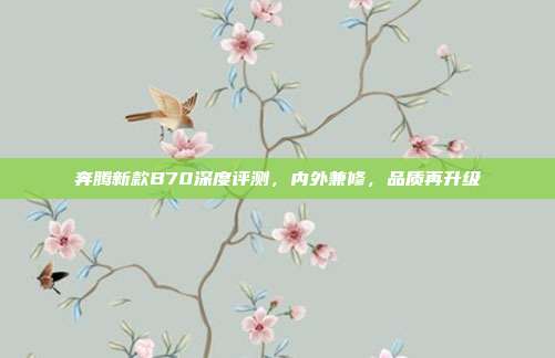 奔腾新款B70深度评测，内外兼修，品质再升级