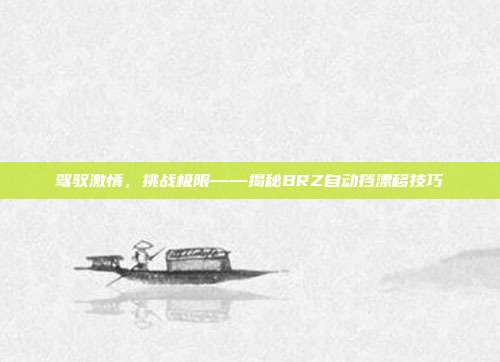 驾驭激情，挑战极限——揭秘BRZ自动挡漂移技巧