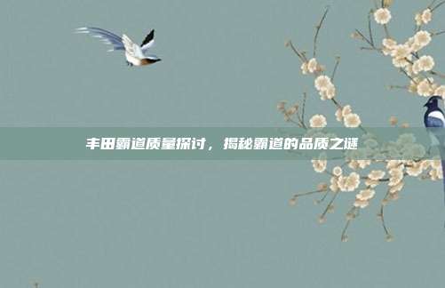丰田霸道质量探讨，揭秘霸道的品质之谜